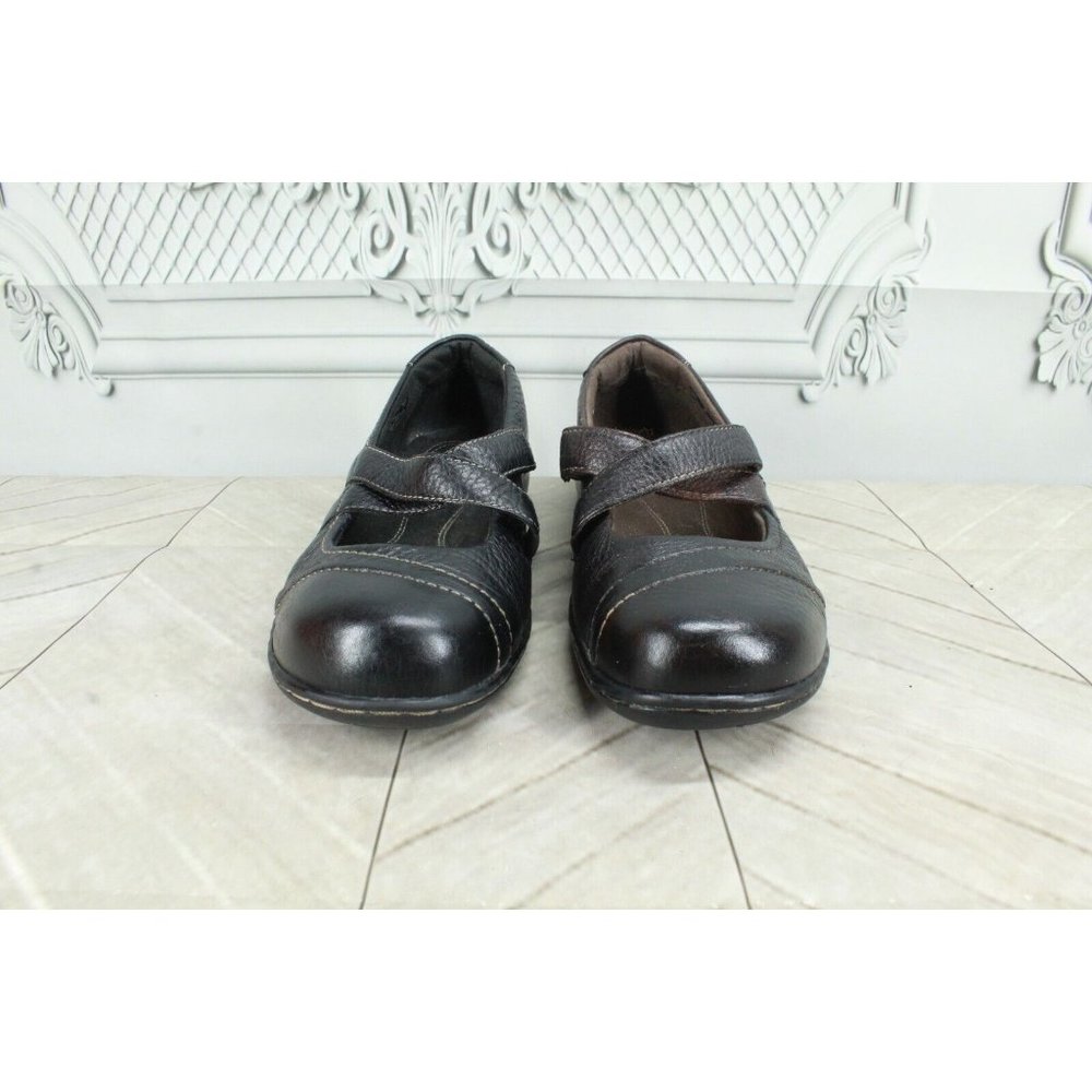 Clarks Bendable Black Leather Slip On Mary Jane Comfort Shoes Size 7 M - Picture 4 of 8